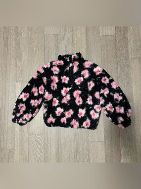 Sandy Liang Floral Fleece Pullover Size XS